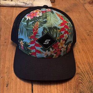 Snap-On Floral Tropical Trucker Hat